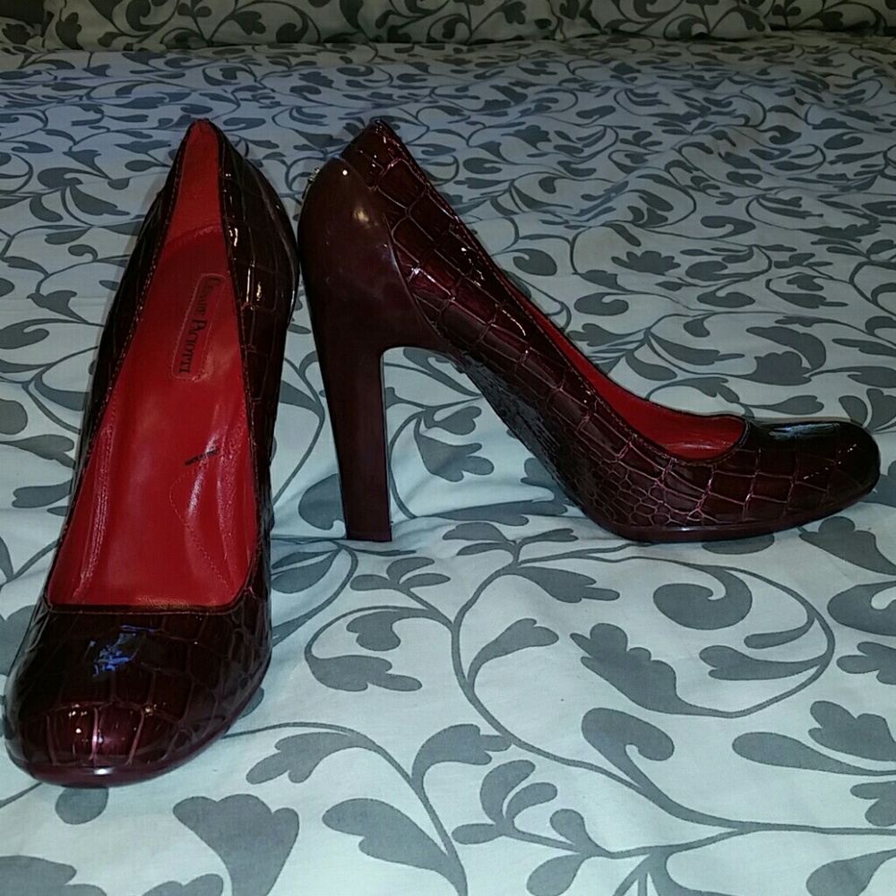 Cesare Paciotti burgundy/red pumps heels size 40/9